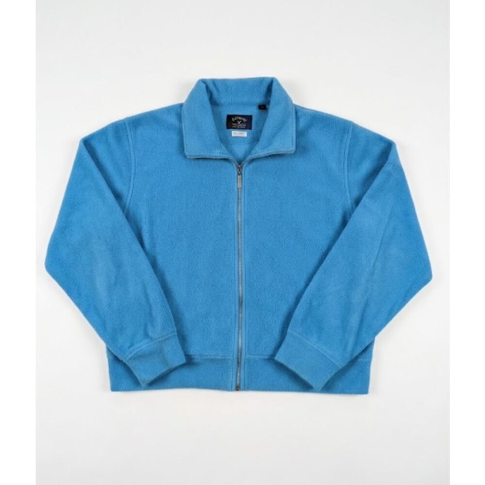 Vintage XS Callaway Golf Women’s Fleece Jacket Blue Full Zip Lightweight